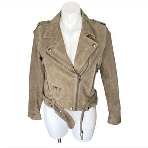 BLANK NYC // Suede Moto Jacket Faux Vegan leather